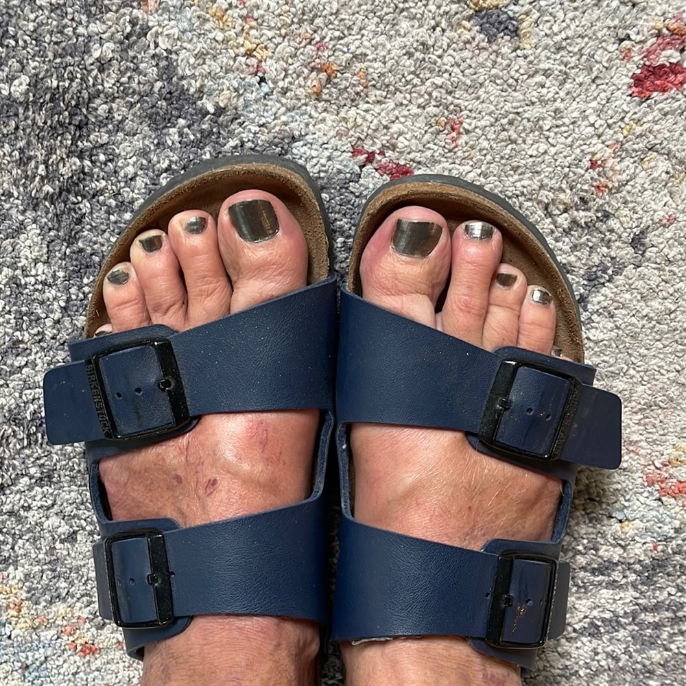 BIRKENSTOCK SANDALS, DARK BLUE ARIZONA